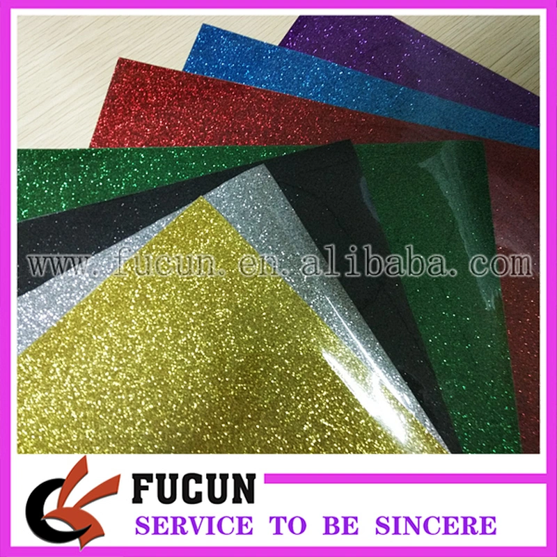 Popular Korea Quality Glitter Heat Transfer Vinyl Sheet for T shirt DIY decoration 10