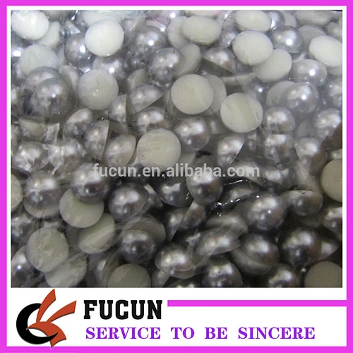 wholesale fashion accessories half round plastic pearl beads without hole