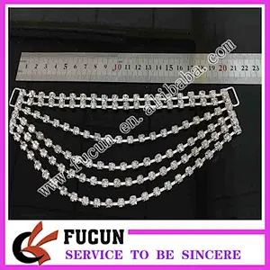 fashion new style clear rhinestone bikini connector for Swimwear Metal Accessories