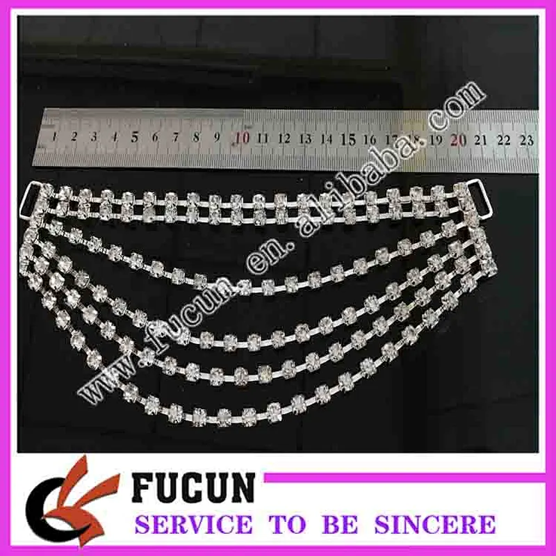 fashion new style clear rhinestone bikini connector for Swimwear Metal Accessories