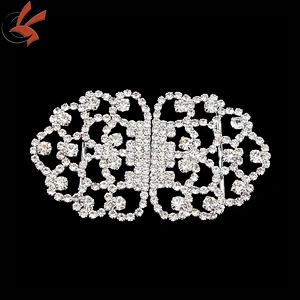 rhinestone pair buckles for wedding silk box