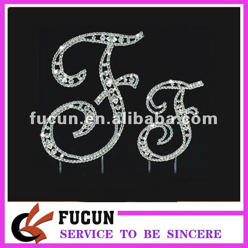 Chinese wholesale birthday cake topper letters F