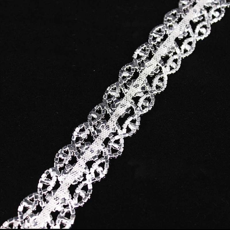fancy small flower full diamond hand-made wedding dress rhinestone trims for bridal belt decoration