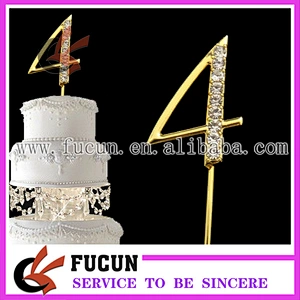 New style crystal rhinestone cake topper party decoration/cake decoration