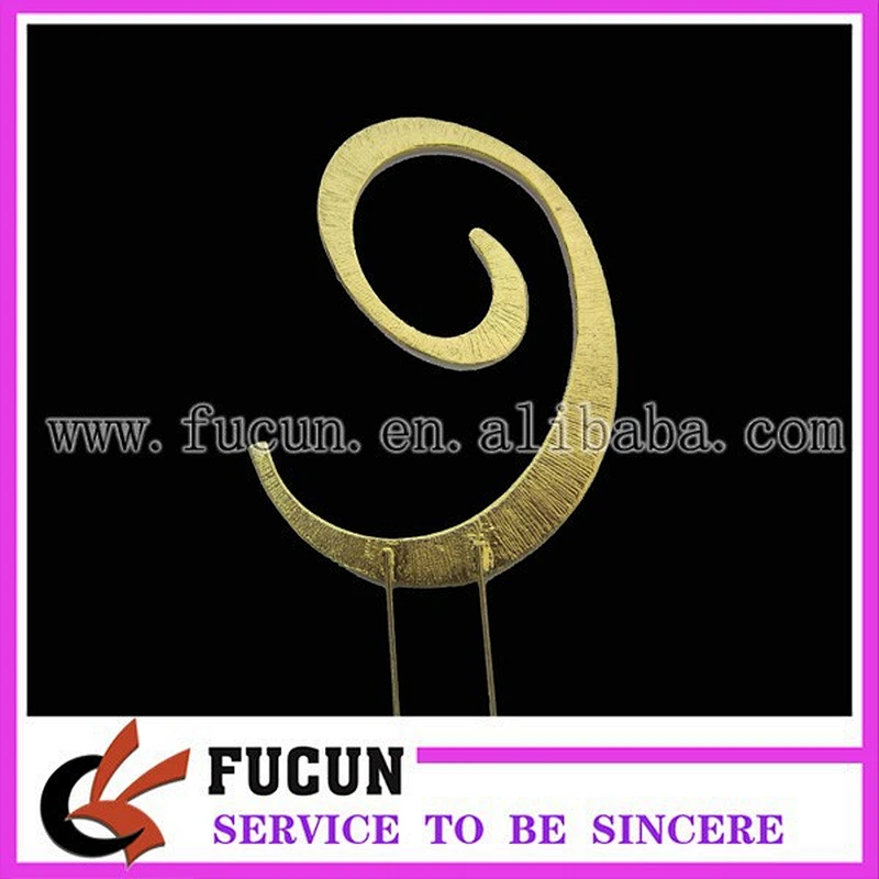 7cm letter C plating gold rhinestone monogram alphabet cake topper