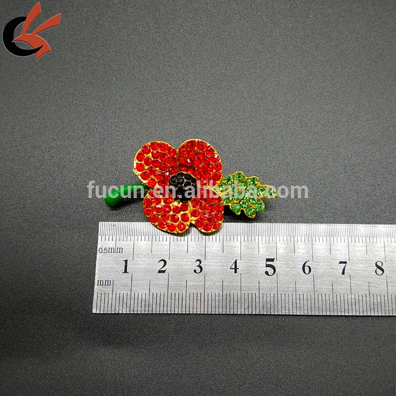 Stunning Rhinestone Custom Flower Brooch Lapel Badge Brooches & Pins