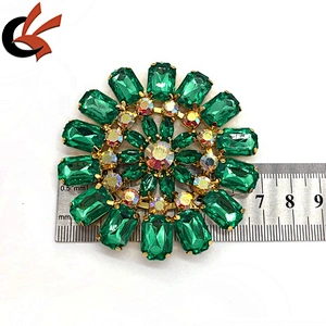 Carnival accessories green rhinestone appliques for dress
