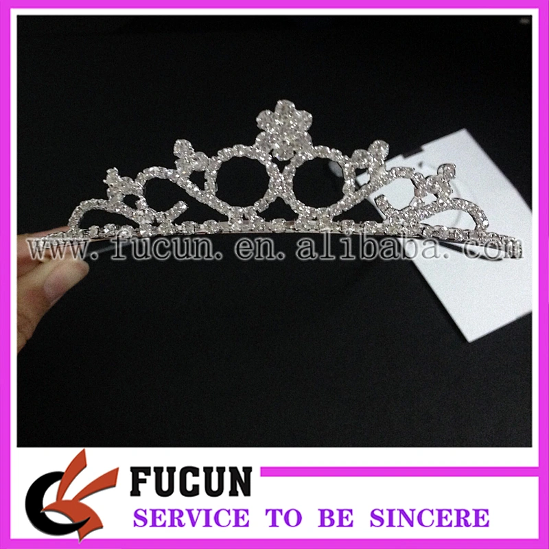 silver wedding jewely crystal rhinestone crown