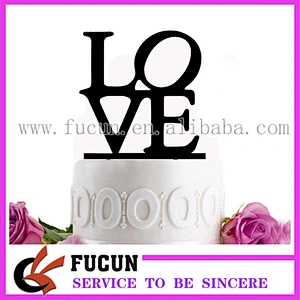 wholesale Removable Best Day Ever Wedding Acrylic Cake Stand topper