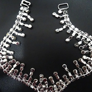 China supplier handmade rhinestone jewelry connector chain crystal pendant bikini connector