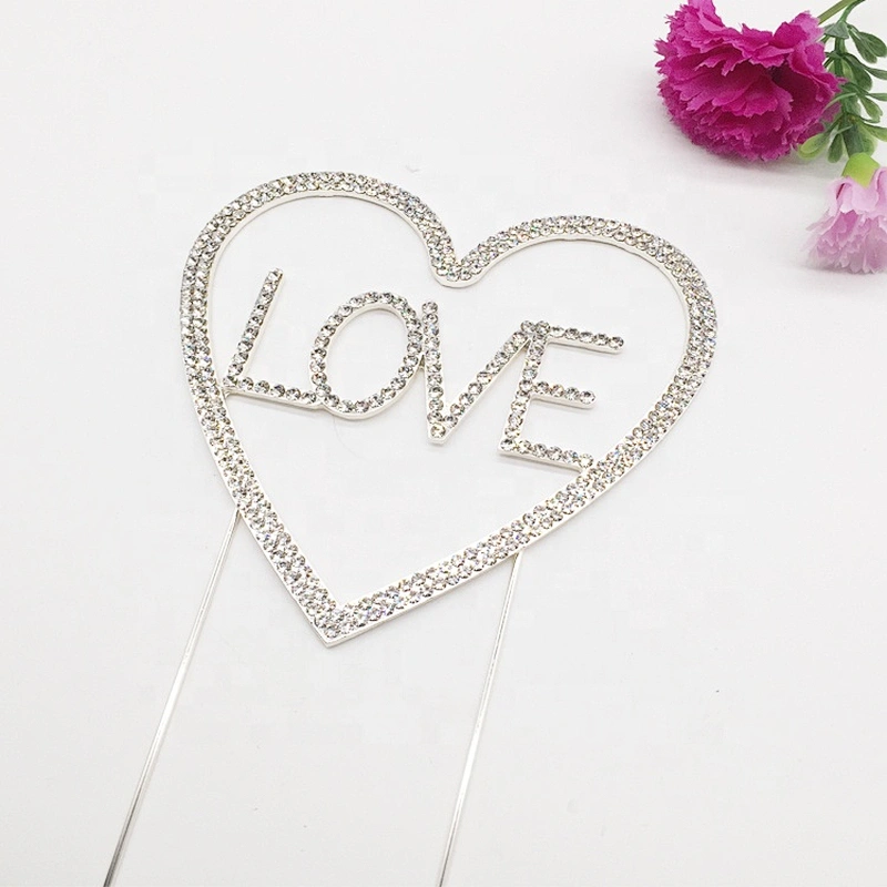 new products decorative cake accessory wedding love and heart shaped cake topper