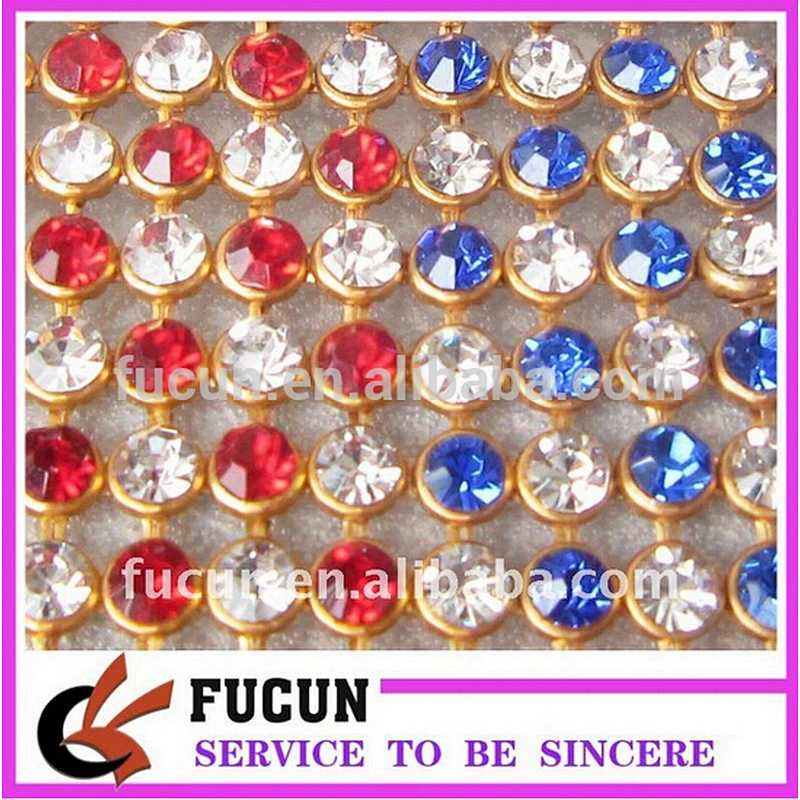 2mm/4mm/6mm Rhinestone Mesh For Clothes Decoration/Shoe Decoration Hot Fix Rhinestone Aluminium Mesh