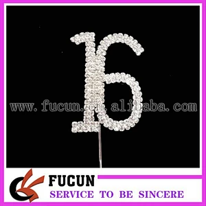 wholesale rhinestone number 21 cake topper birthday anniversary cake topper