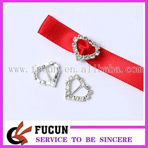 Wholesale Rhinestone Heart DIY Invitation Ribbon Slider