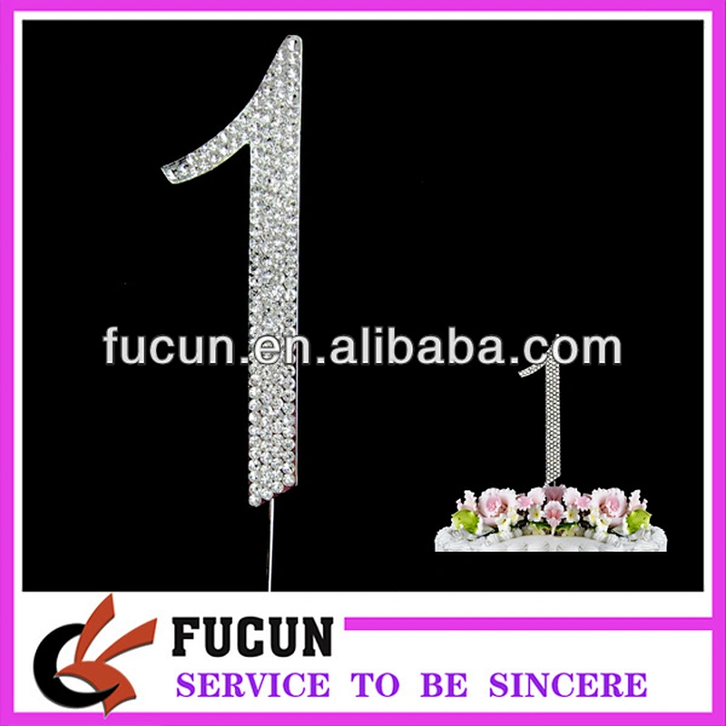 High quality Bling Cake Decoration Crystal Rhinestone Cake Topper
