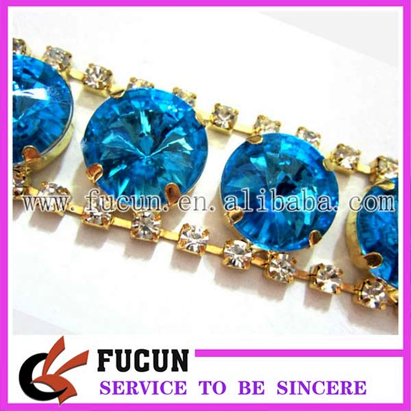 Hot Beautiful Design Clear Crystal Rhinestone For Wedding Bridal Trim Chain