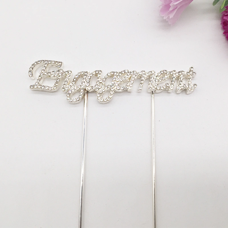 Diamante Favors Engagement Wedding Anniversary Cake Topper for Decoration