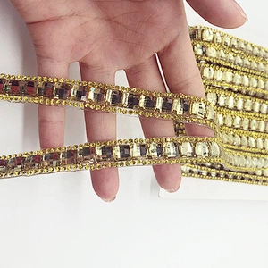 fashion rhinestone hot fix trimming A grade rhinestone banding for clothing shoes bags
