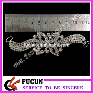 Rhinestone Bikini Connector Crystal Buckle Metal Chain For DIY Swimming Wear