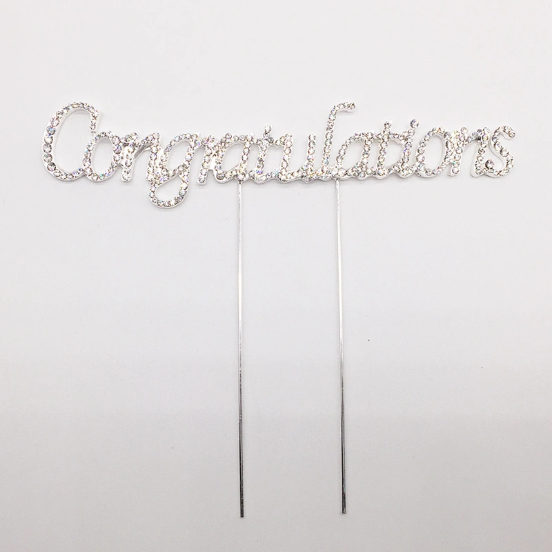 best sellers products party decor rhinestone warm congratulation cake topper for celebration
