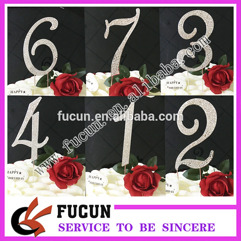 High quality Bling Cake Decoration Crystal Rhinestone Cake Topper