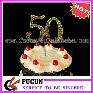 Rhinestone Double Number 50 Anniversary Cake Topper Cake Top Bling Double Digit Anniversary Cake Topper