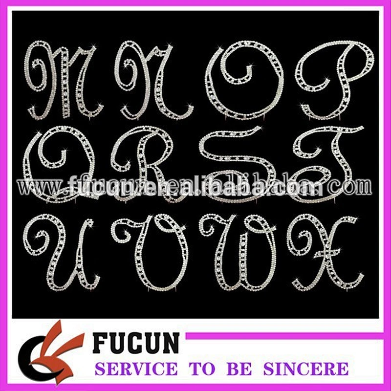Rhinestone Crystal Monogram Wedding Cake Topper letters cake topper