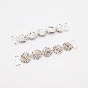 custom alloy sterling silver metal crystal ab rhinestone connectors for fitness bikini competition