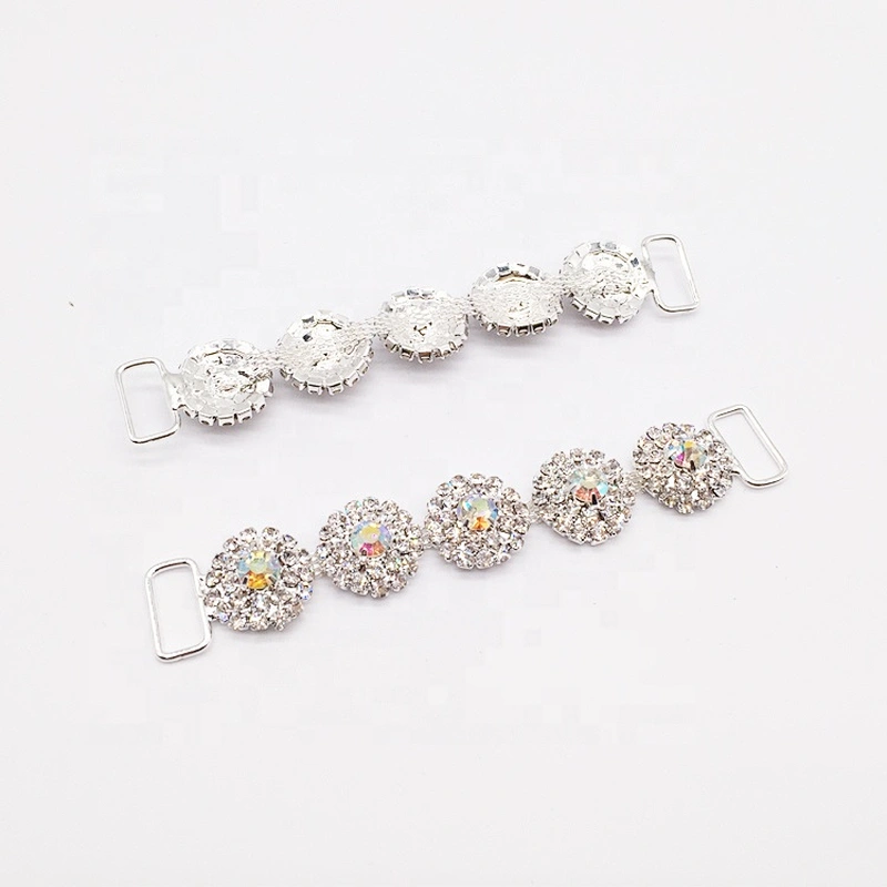 custom alloy sterling silver metal crystal ab rhinestone connectors for fitness bikini competition