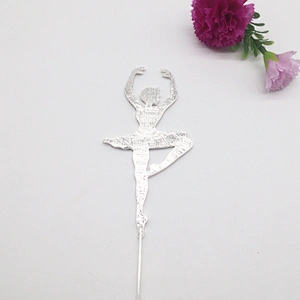 2018 New product girls photo birthday party cake decorations ballet princess tutu cake topper for sale
