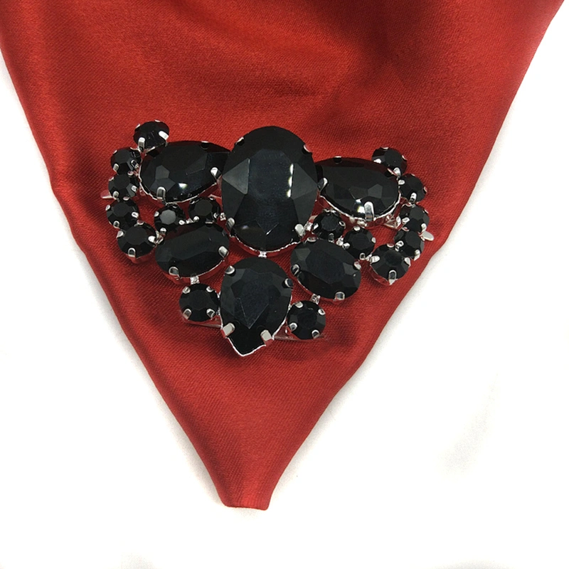 2019 New Antique Black glass rhinestone decorative shoe buckles