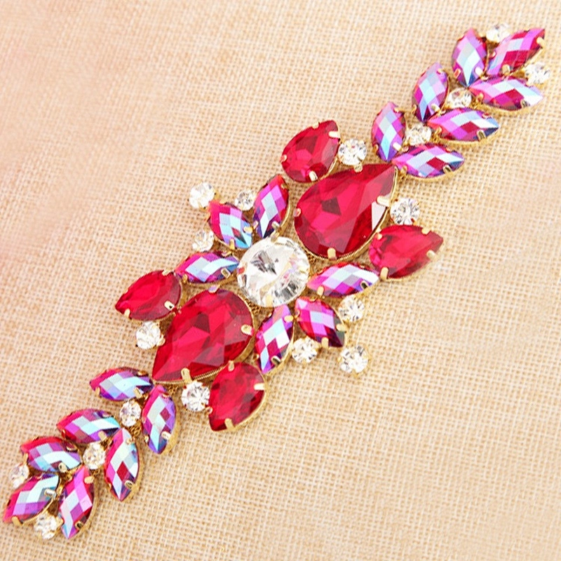 Rhinestone Sewing Accessories Flatback Bridal Rhinestone Appliques For Wedding Dresses Decorations