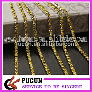 Diamante Chains Jewelry Seasonable Rhinestone Trim Sew-On Technics Crystal Rhinestone Cup Chain