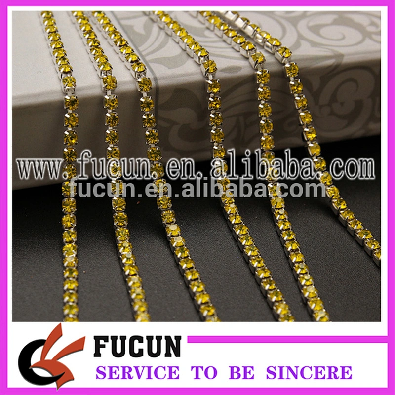 Diamante Chains Jewelry Seasonable Rhinestone Trim Sew-On Technics Crystal Rhinestone Cup Chain