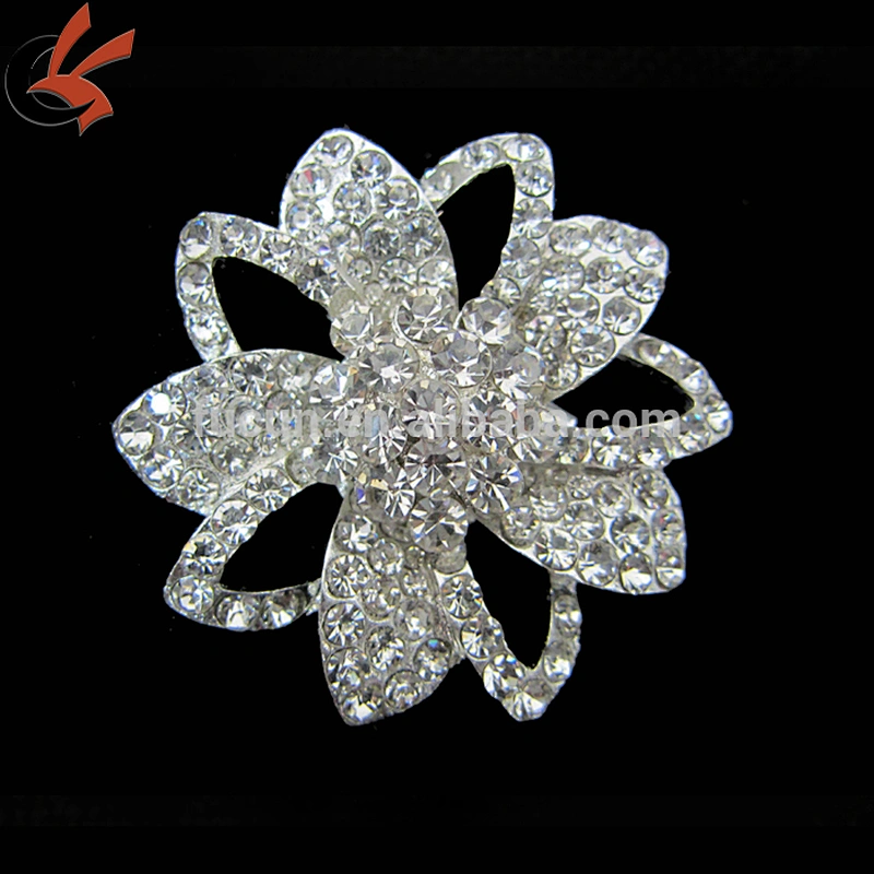 bling rhinestone flower brooch for wedding garment decoration