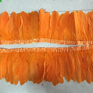 2018 hot selling cheap price factory dyed color bushy goose feather trimming