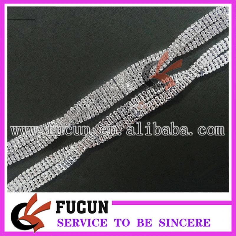 bulk wholesale hot sale crystal diamond bikini connector with chain back