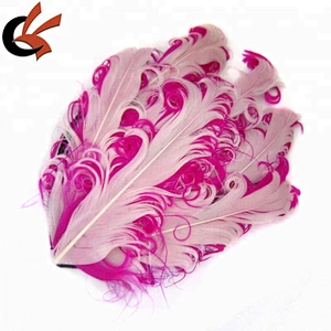 Light pink & hot pink 2 toned curly nagorie feather pad