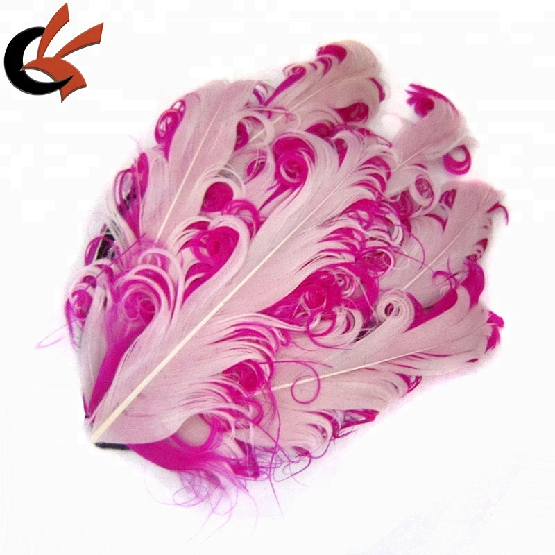 Light pink & hot pink 2 toned curly nagorie feather pad