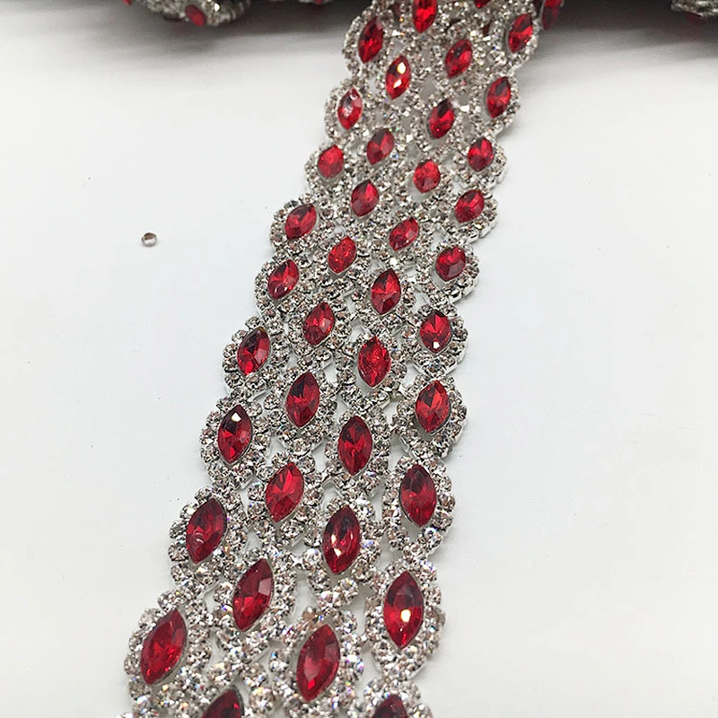 shiny strass chain chaton crystal diamond rhinestone bridal trimmings chain