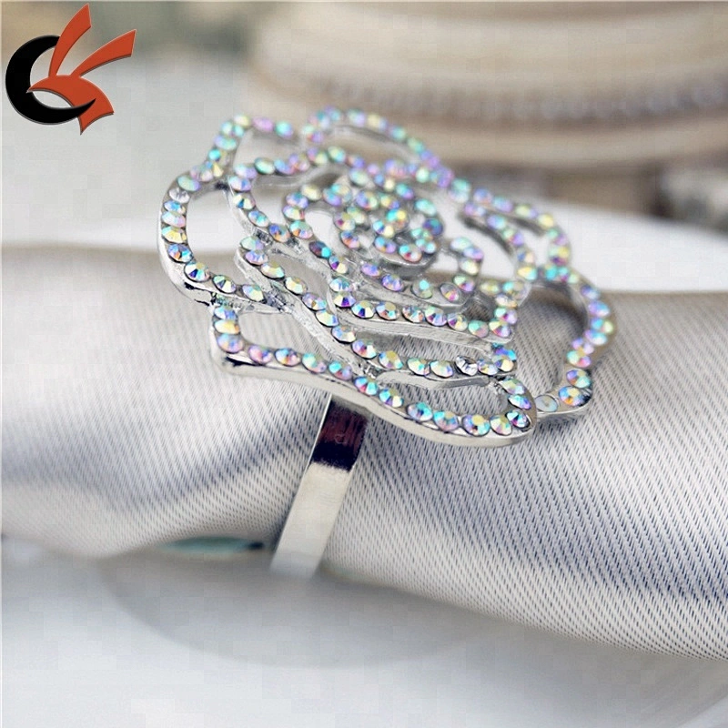 Vintage Rose Rhinestone Wedding Tablescape Supplies Napkin Ring