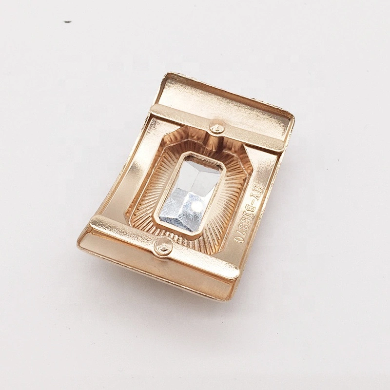 Wholesale Ex-factory Price Gold Metal Diamond Rhinestone Shoe Buckle Accessories