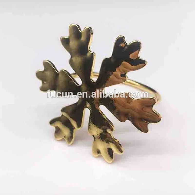 Wholesale fashion design Metal gold plating Napkin Ring for wedding