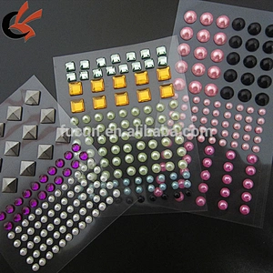 high quality self-adhesion DIY rhinestone sticker sheets acrylic sticker