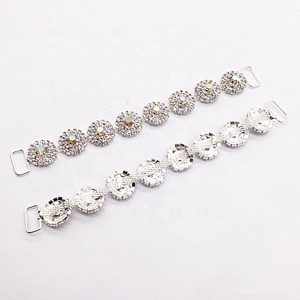 Factory custom alloy fashion creating jewelry rhinestone bikini connector