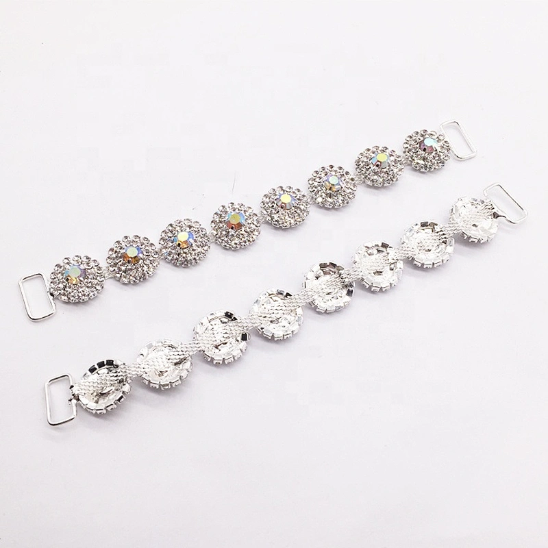 Factory custom alloy fashion creating jewelry rhinestone bikini connector
