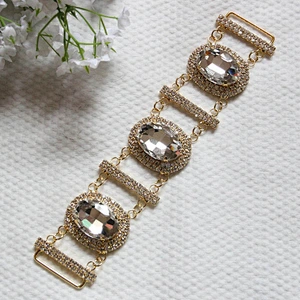 High quality Fashion bikini metal accessories crystal rhinestone bikini connectors