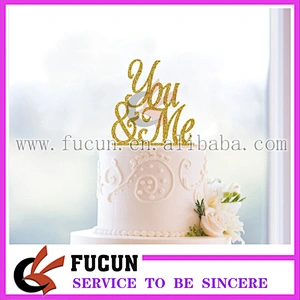 cake centerpiece rhinestone YOU & ME cake topper