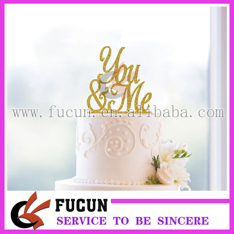 cake centerpiece rhinestone YOU & ME cake topper