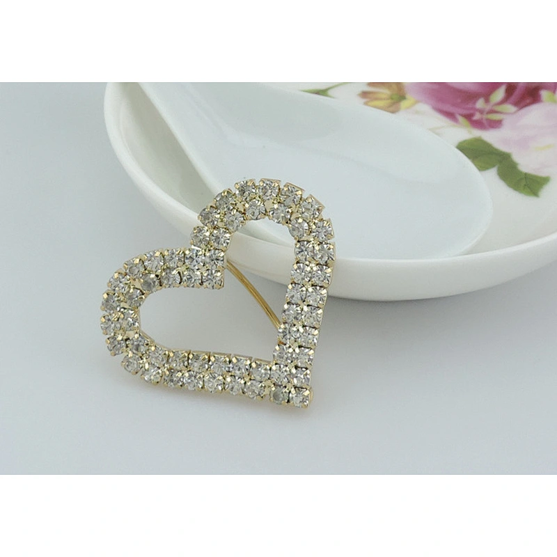 heart style gold plated crystal napkin ring for Dinner PartyTable Decoration